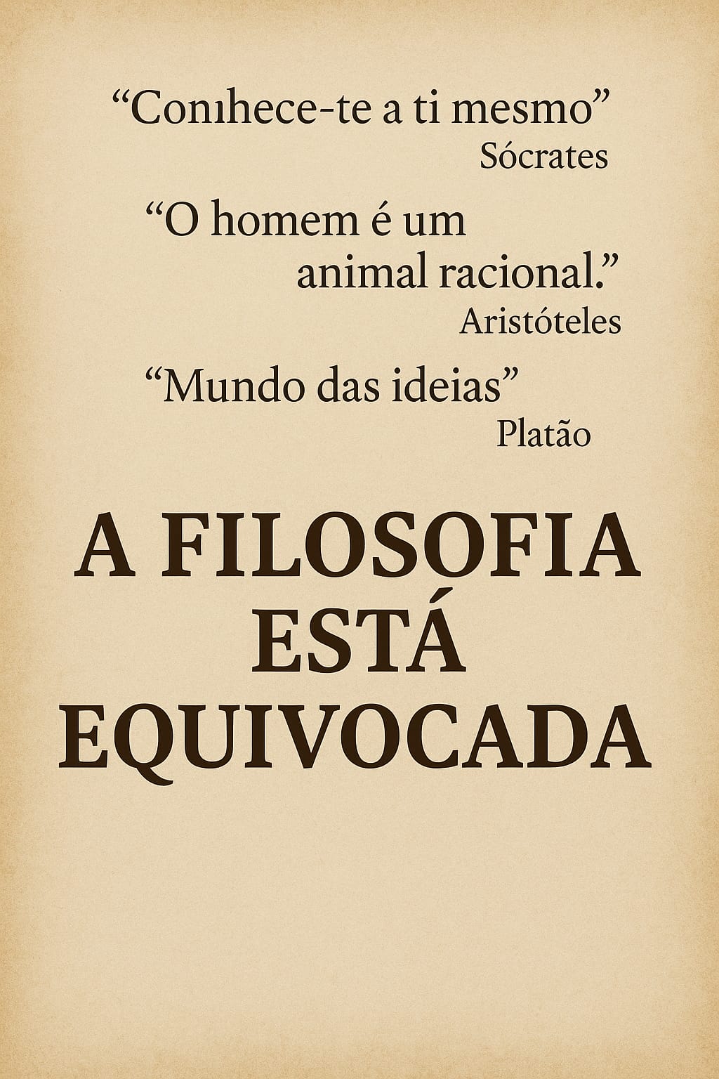 Filosofia equivocada