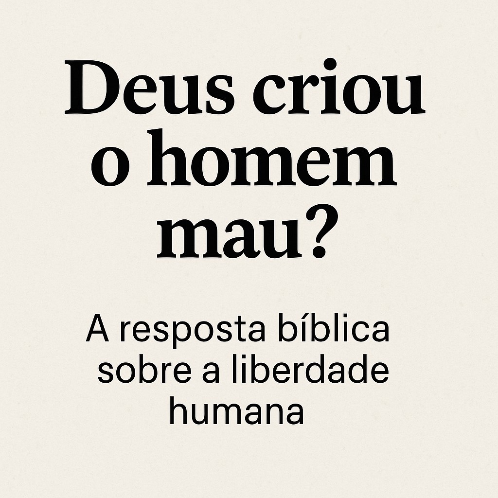 Deus criou o homem mau?
