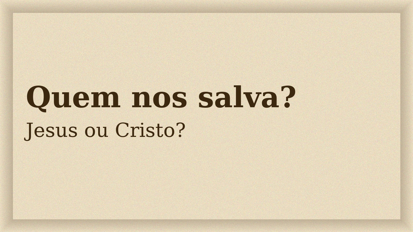 Quem nos salva?