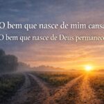 Duas estradas ao entardecer, dois caminhos