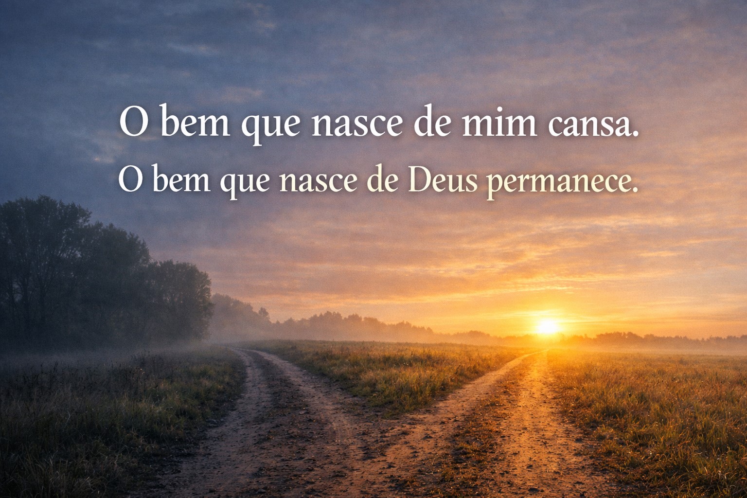 Duas estradas ao entardecer, dois caminhos