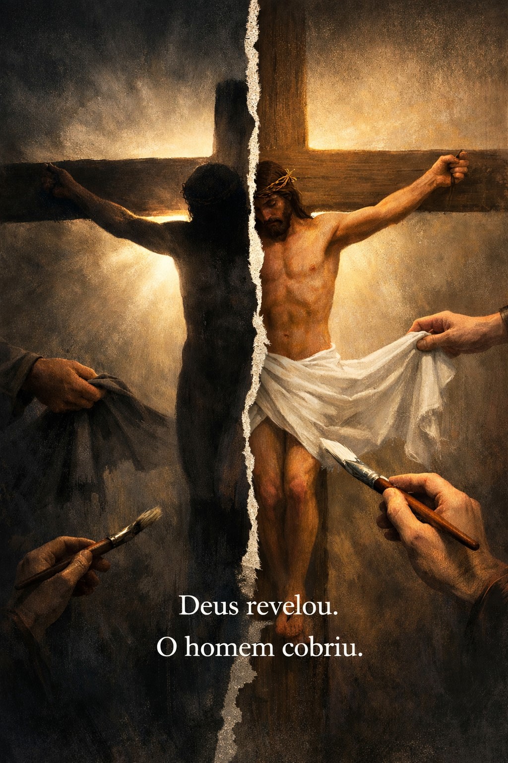 Jesus nú e sendo coberto por homens
