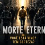 Pessoa caminhando entre muitas que olham para o celular