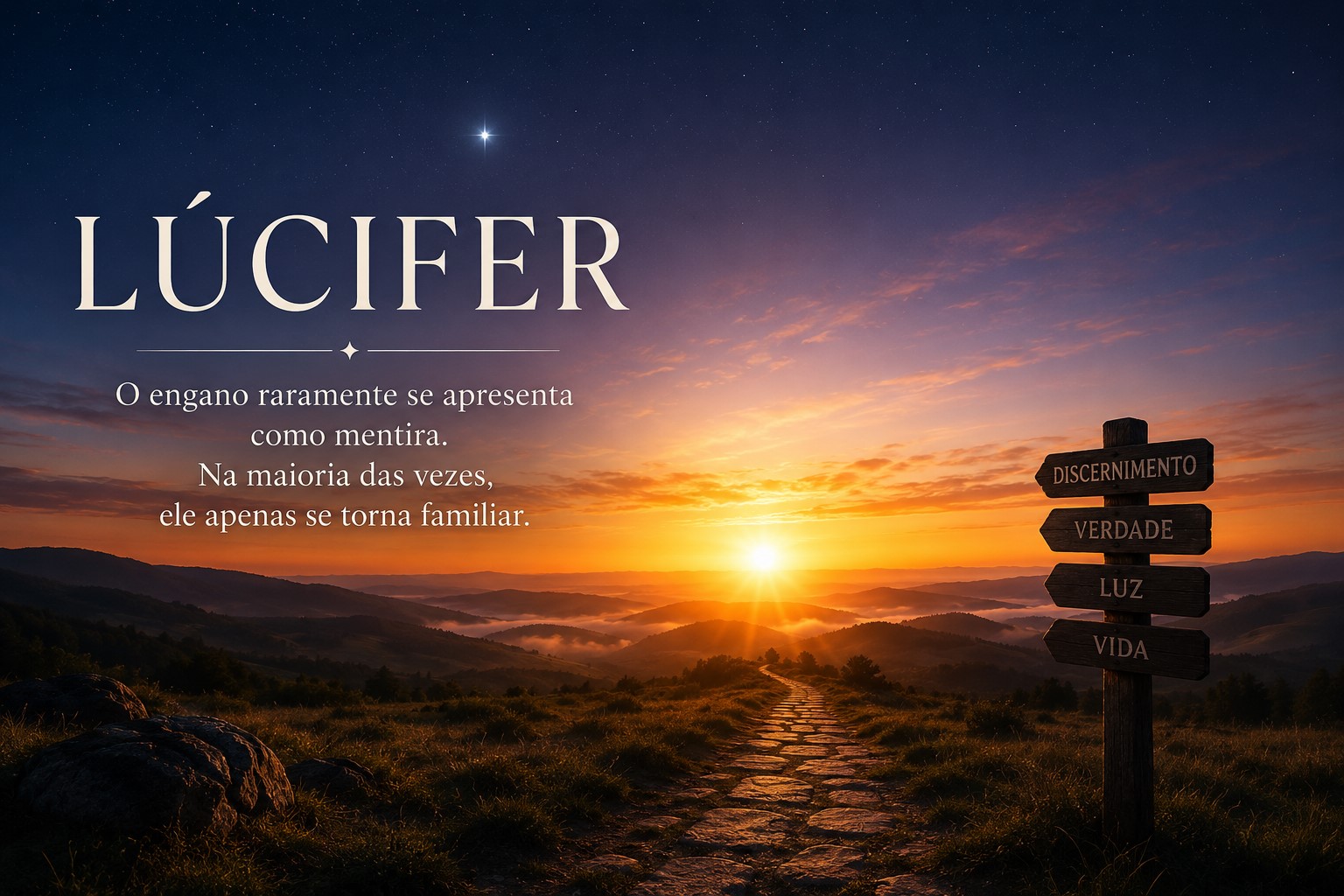 Reflexão sobre a palavra Lúcifer, o significado de portador da luz e o perigo de aceitar conceitos sem examiná-los à luz da verdade.