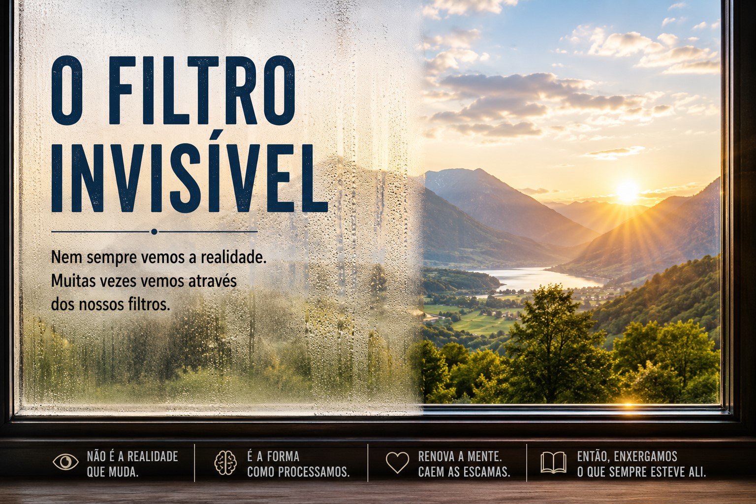 Nem sempre vemos a realidade. Muitas vezes vemos através dos nossos filtros.