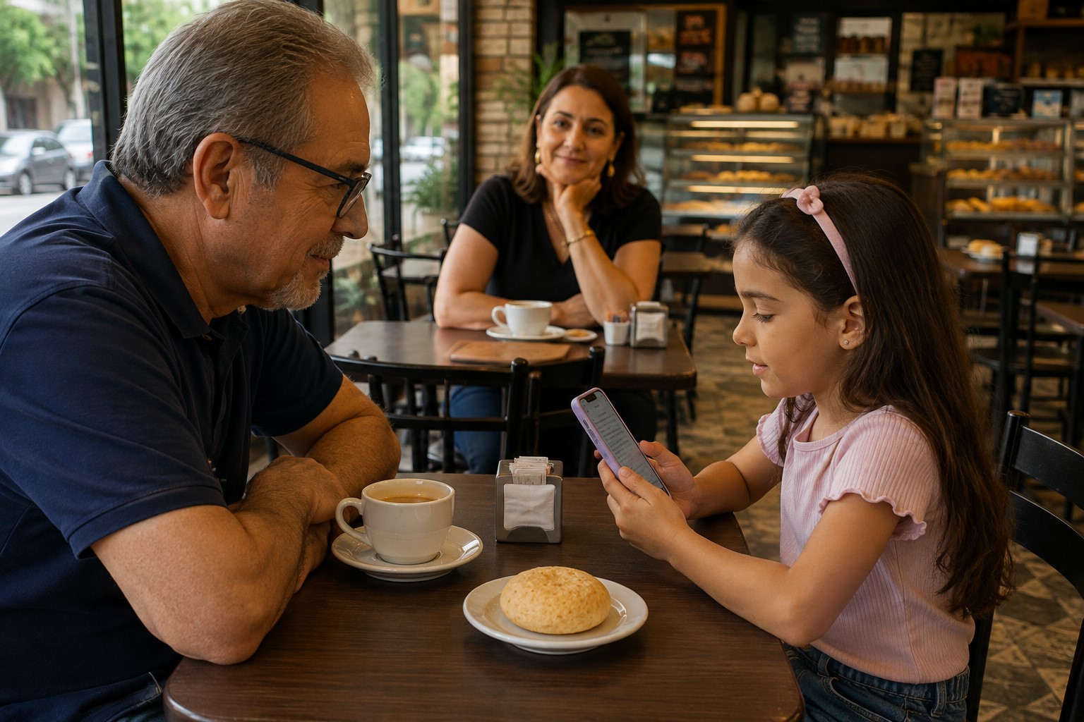 Café da manhã na padaria com a netinha