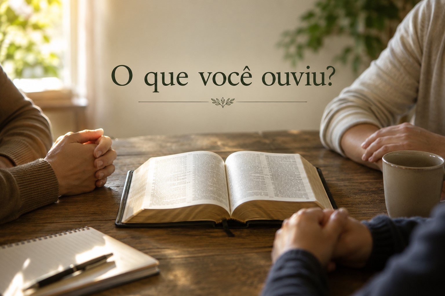 Um estudo bíblico em ambiente acolhedor.