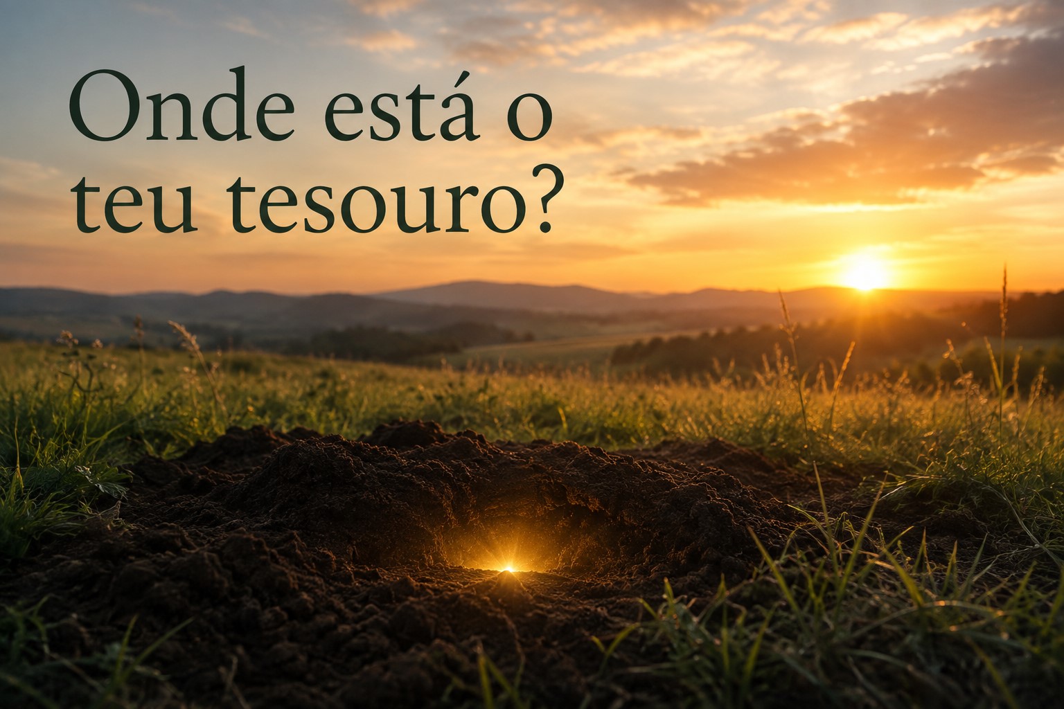 Tesouro escondido ao amanhecer